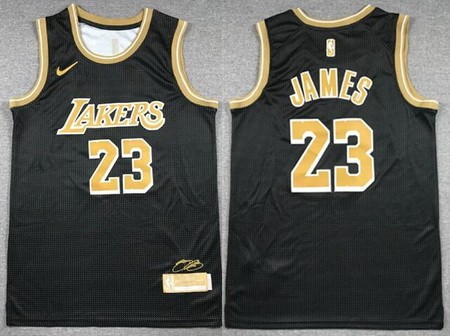 Men's Los Angeles Lakers #23 LeBron James Black Select Series Swingman Jersey