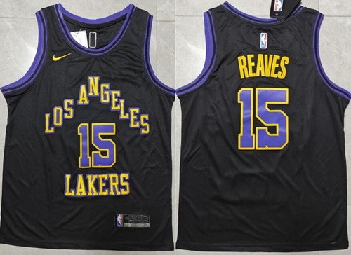 Men's Los Angeles Lakers #15 Austin Reaves Black 2023 City Icon Swingman Jersey