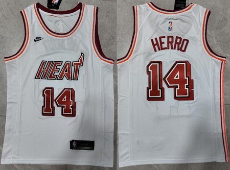 Men's Miami Heat #14 Tyler Herro White Classic 2022 Icon Swingman Jersey