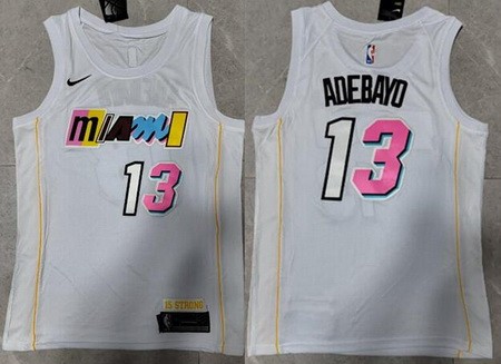 Men's Miami Heat #13 Edrice Adebayo White 2022 Icon Swingman Jersey