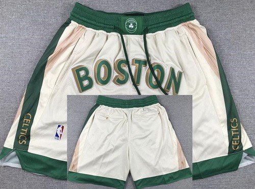 Men's Boston Celtics Cream 2023 City Just Don Shorts