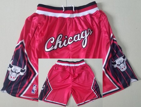 Men's Chicago Bulls Red City Just Don Shorts