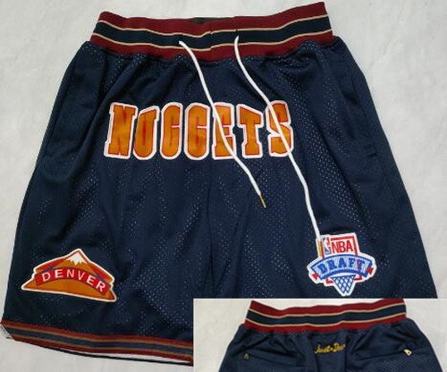 Men's Denver Nuggets Navy Throwback Just Don Shorts