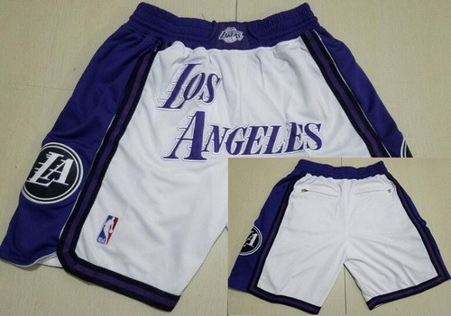 Men's Los Angeles Lakers White 2022 City Just Don Shorts