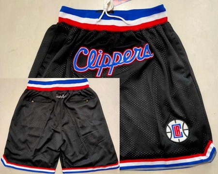 Men's Los Angeles Clippers Black Just Don Shorts