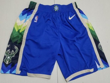 Men's Milwaukee Bucks Blue 2022 City Swingman Shorts