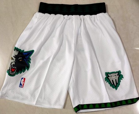 Men's Minnesota Timberwolves White Classic Swingman Shorts