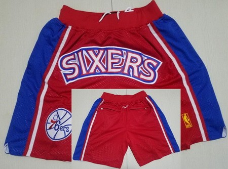 Men's Philadelphia 76ers Red Classics Just Don Shorts