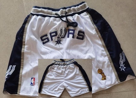 Men's San Antonio Spurs White Champions Just Don Shorts