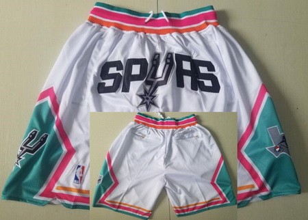 Men's San Antonio Spurs White 2022 City Just Don Shorts