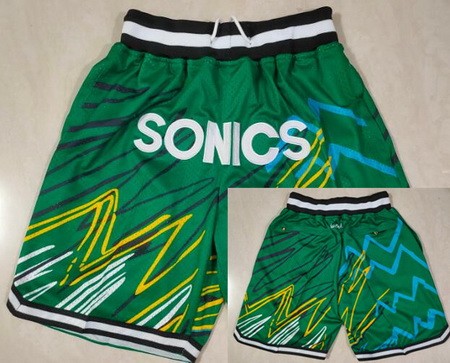 Men's Seattle Sonics Green Just Don Shorts