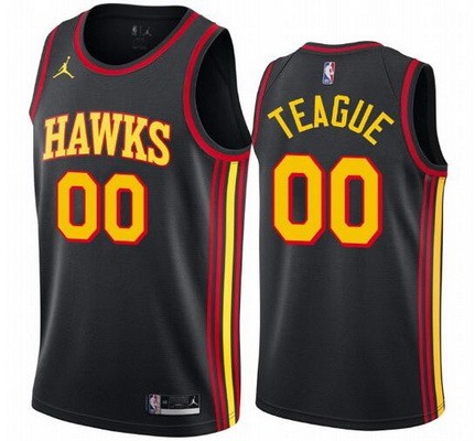 Men's Atlanta Hawks Customized Black Statement Swingman Jersey