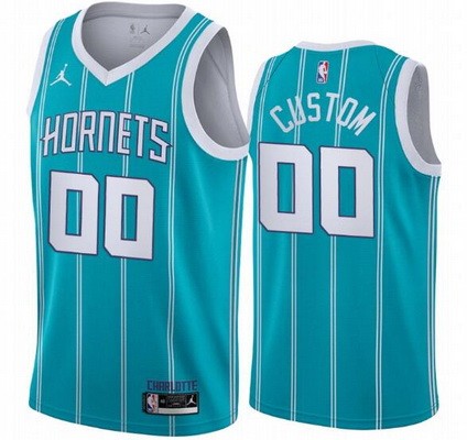 Men's Charlotte Hornets Customized Green 2021 Stitched Swingman Jersey