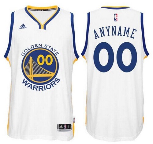 Men's Golden State Warriors Customized White Swingman Adidas Jersey