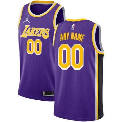 Men's Los Angeles Lakers Customized Purple Statement Stitched Swingman Jersey