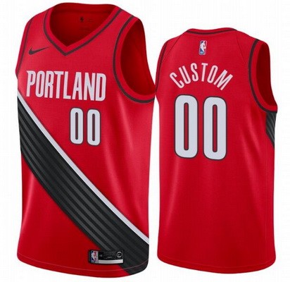 Men's Portland Trail Blazers Customized Red Statement Stitched Swingman Jersey