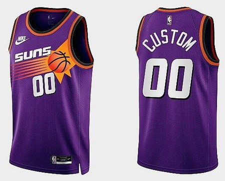 Men's Phoenix Suns Customized Purple 2022 Classic Icon Swingman Jersey