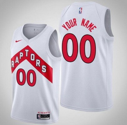 Men's Toronto Raptors Customized White Association Stitched Swingman Jersey