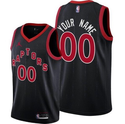 Men's Toronto Raptors Customized Black Statement Stitched Swingman Jersey