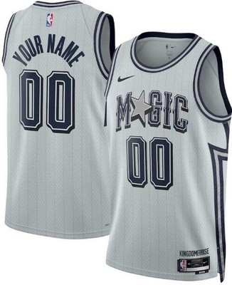 Unisex Orlando Magic Customized Gray 2024 City Heat Press Jersey