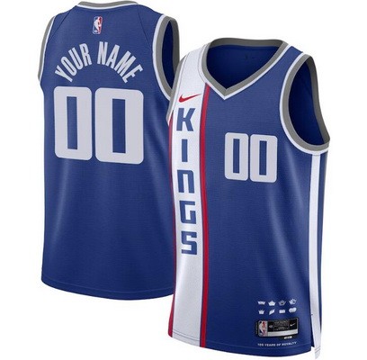 Unisex Sacramento Kings Customized Blue 2023 City Icon Heat Press Jersey