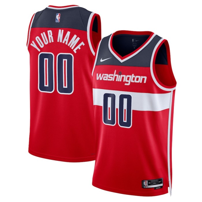 Unisex Washington Wizards Customized Red 2024 Association Edition Heat Press Jersey