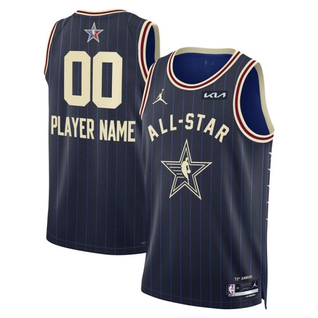 Unisex 2024 NBA All-Star Navy Customized Heat Press Jersey