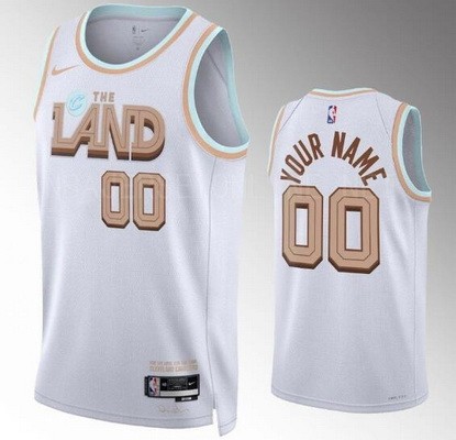 Unisex Cleveland Cavaliers Customized White 2022 City Icon Heat Press Jersey