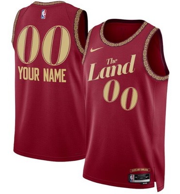 Unisex Cleveland Cavaliers Customized Red 2023 City Icon Heat Press Jersey