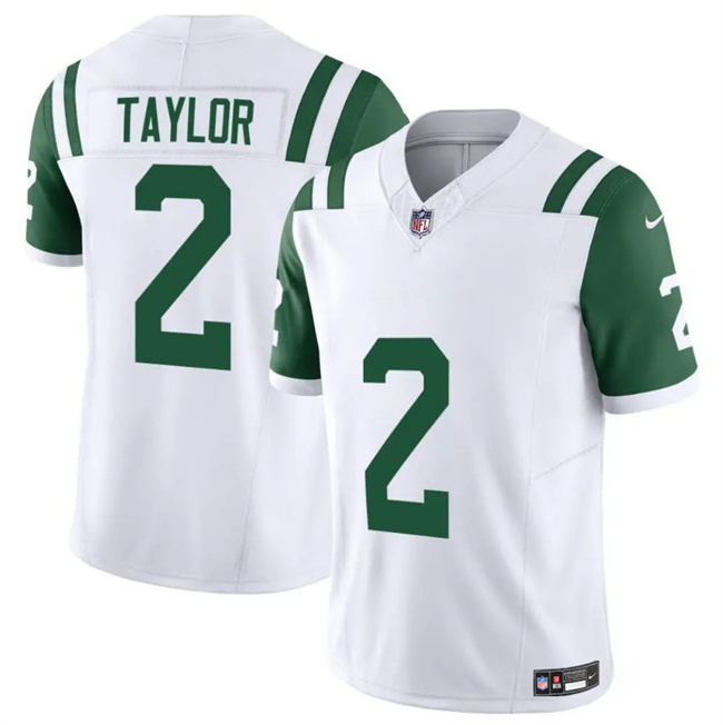 Men's New York Jets #2 Tyrod Taylor White 2024 F.U.S.E. Classic Alternate Vapor Untouchable Limited Stitched Jersey