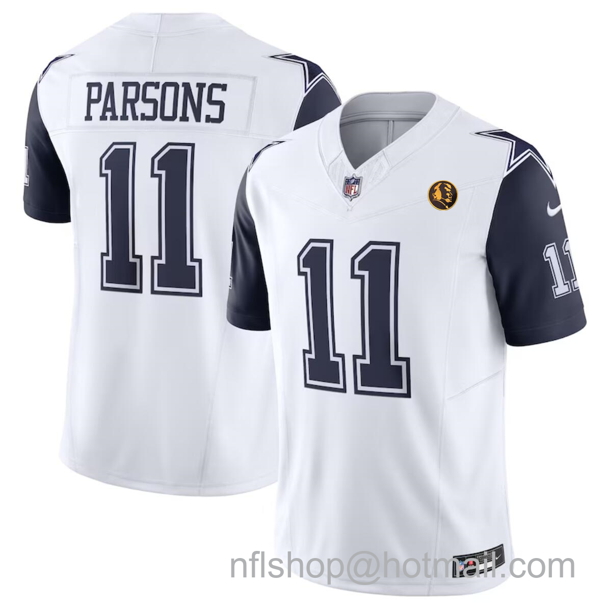 Men's Dallas Cowboys #11 Micah Parsons White 2023 F.U.S.E. With John Madden Patch Vapor Limited Stitched Football Jersey