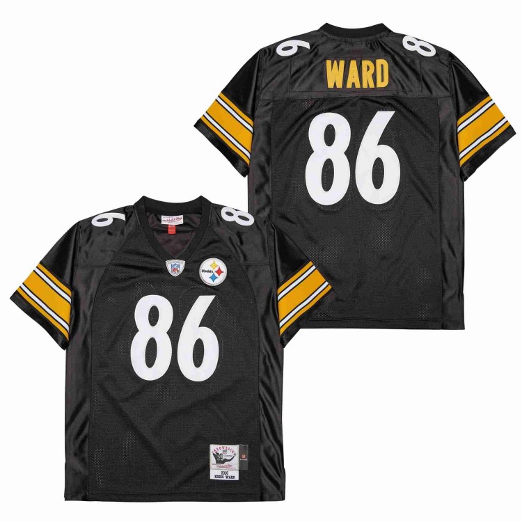 Men's Pittsburgh Steelers #86 Hines Ward Black 2005 Throwback Jersey