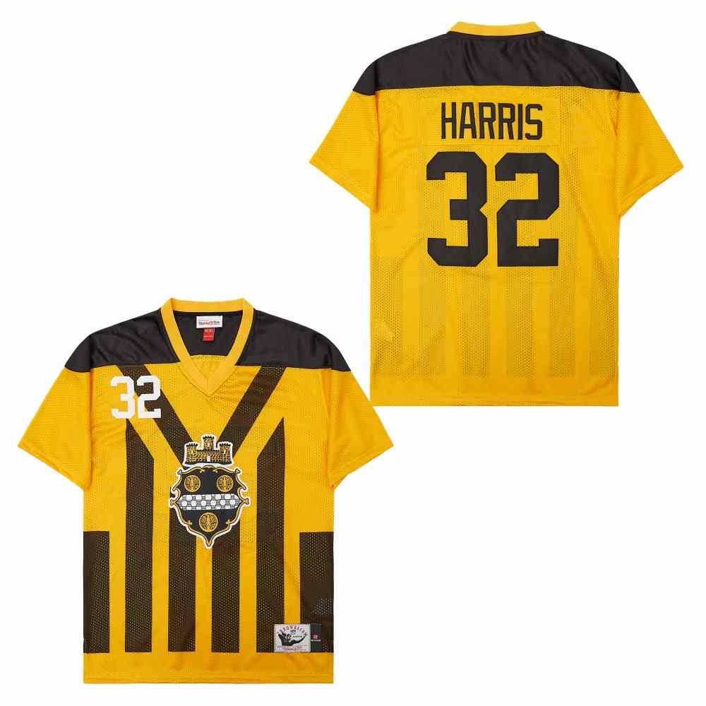 Men's Pittsburgh Steelers #32 Franco Harris Yellow 1933 Throwback Jersey