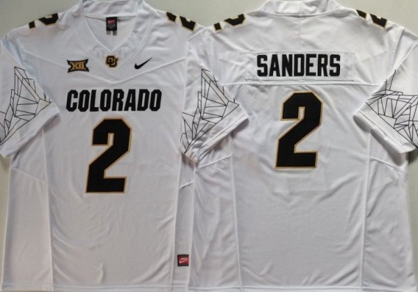 Men's Colorado Buffaloes #2 Shedeur Sanders White 2024 Nike Vapor Limited Stitched Football Jersey