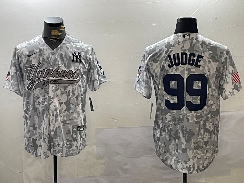 Men's New York Yankees #99 Aaron Judge 2024 Arctic Camo Limited Stitched Baseball Jersey