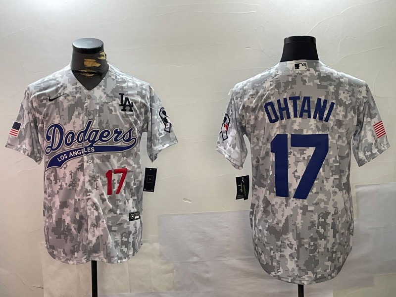 Men's Los Angeles Dodgers #17 Shohei Ohtani 2024 Arctic Camo Limited Stitched Baseball Jerseys