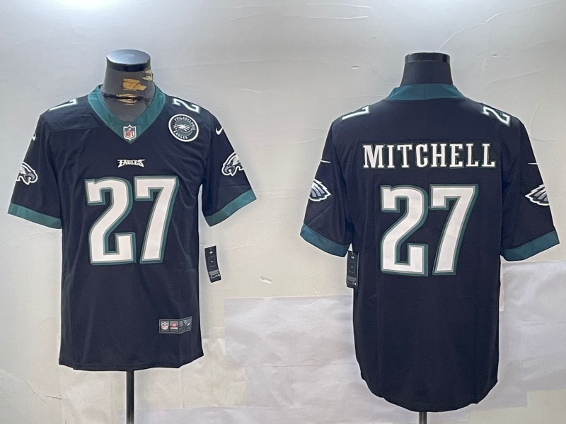 Men's Philadelphia Eagles #27 Quinyon Mitchell Black Vapor Limited Nike Stitched NFL Jerseys