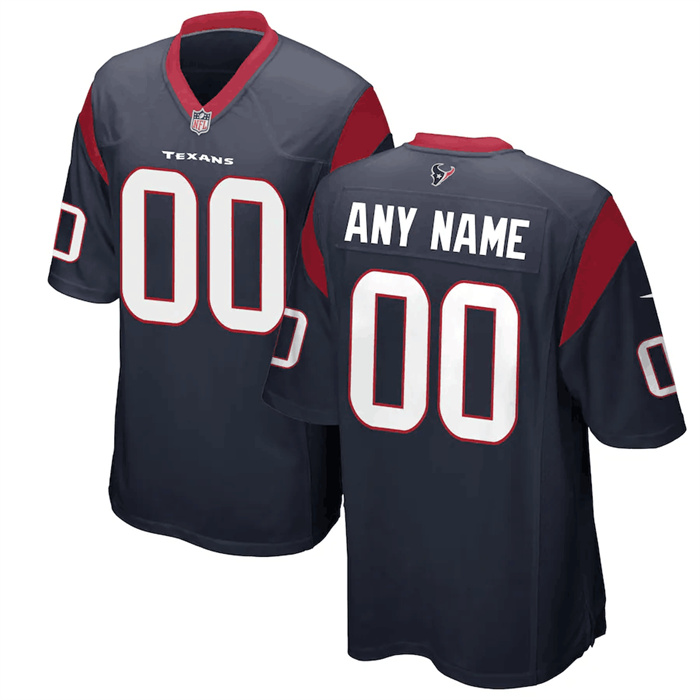 Men's Houston Texans Customized Navy Nike Stitched Game NFL Jersey