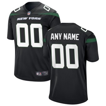 Men's Nike New York Jets Customized Vapor Limited Black Game NFL Jersey