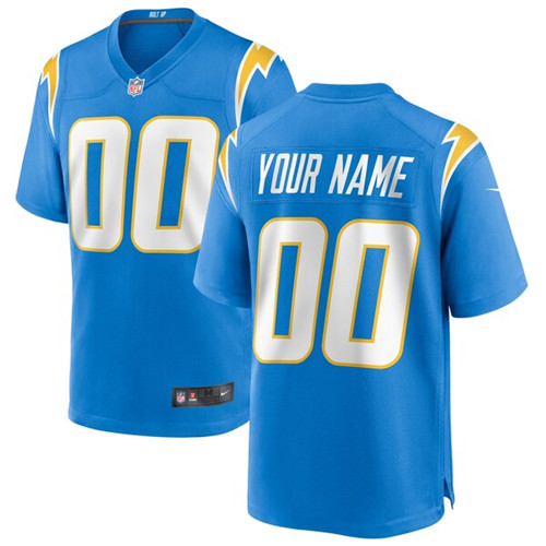 Customized Men's Nike Los Angeles Chargers Game Blue NFL Jersey