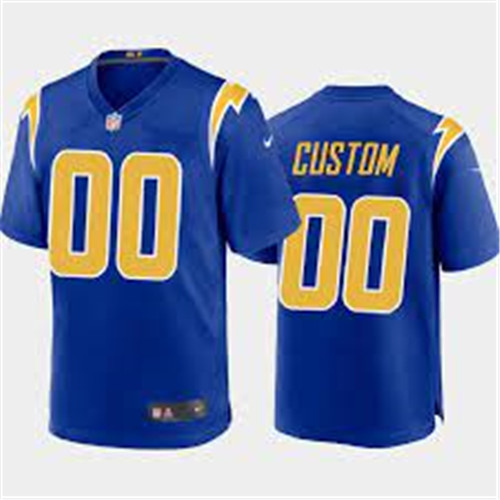 Customized Men's Nike Los Angeles Chargers Game Royal NFL Jersey