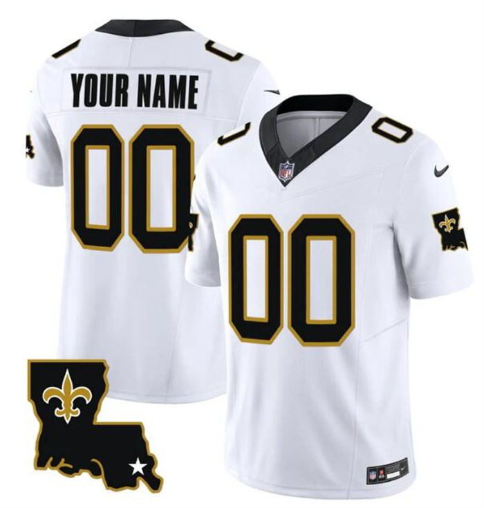 Men's Nike New Orleans Saints Customized White 2023 F.U.S.E. 1987 Legacy Vapor Stitched Jersey