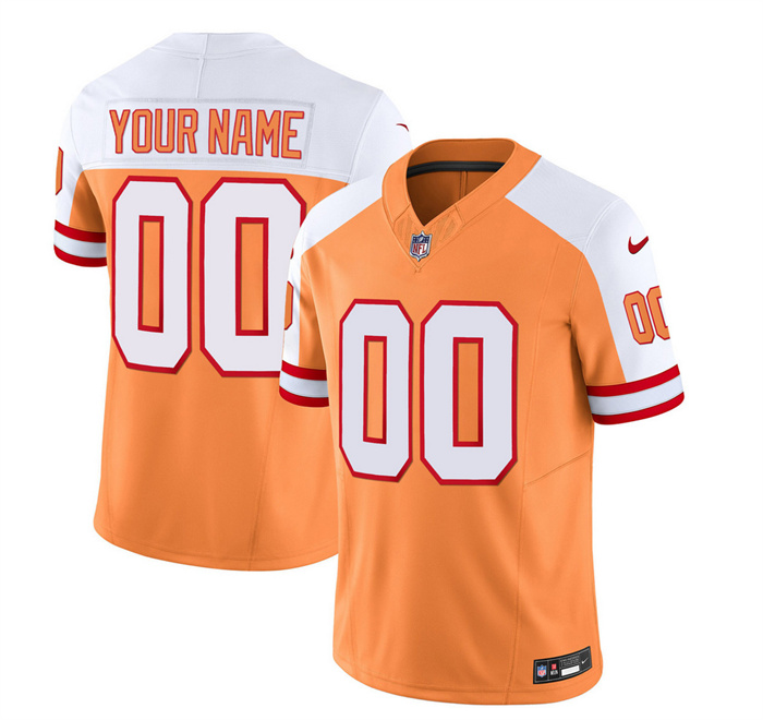 Men's Nike Tampa Bay Buccaneers Customized 2023 F.U.S.E.White Gold Throwback Limited Stitched Jersey