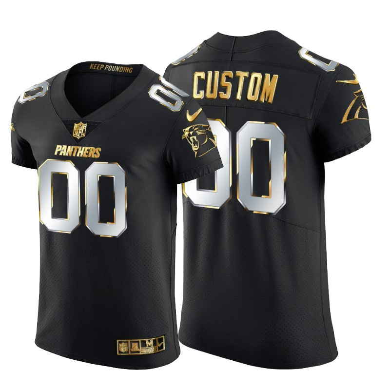 Carolina Panthers Customized Men's Nike Black Edition Vapor Untouchable Elite NFL Jersey