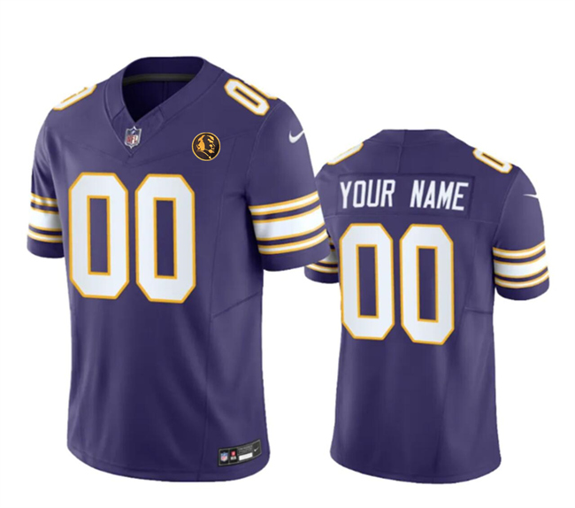 Men's Minnesota Vikings Customized Purple 2023 F.U.S.E. Throwback With John Madden Patch Vapor Limited Stitched Football Jersey