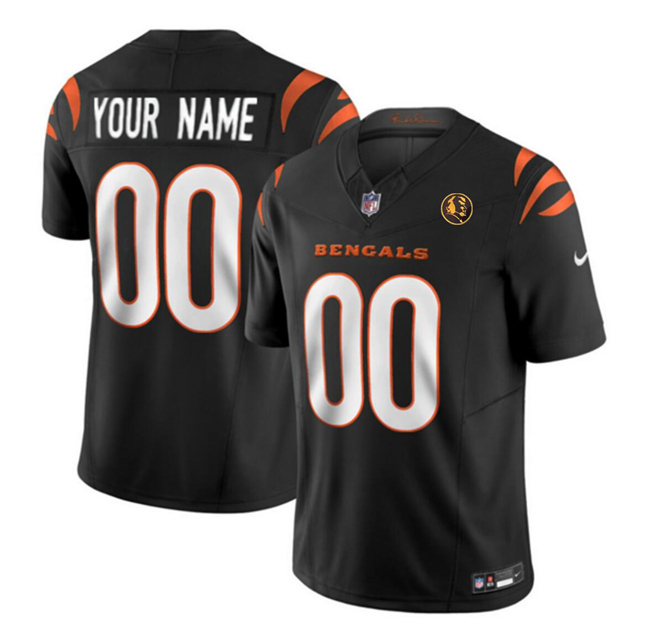 Men's Cincinnati Bengals Customized Black 2023 F.U.S.E. With John Madden Patch Vapor Limited Stitched Football Jersey