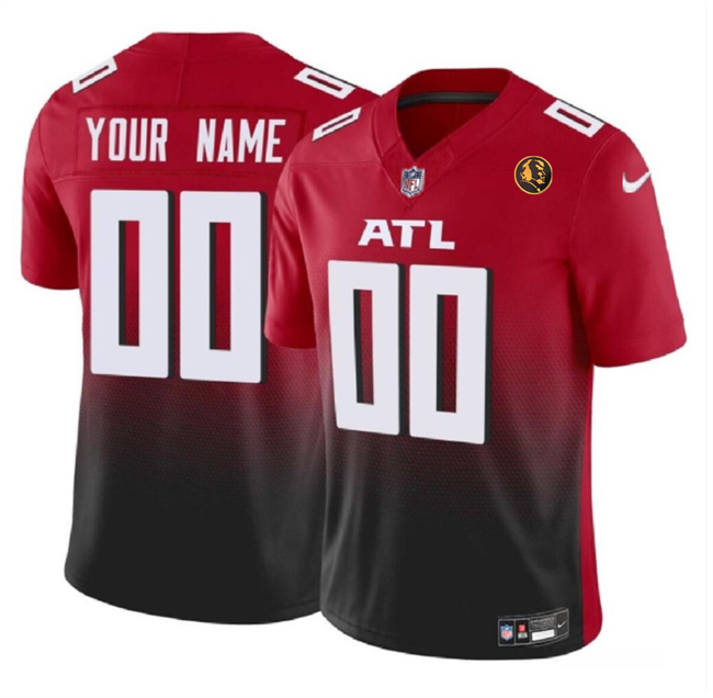 Men's Atlanta Falcons Customized Red 2023 F.U.S.E. With John Madden Patch Vapor Limited Stitched Football Jersey