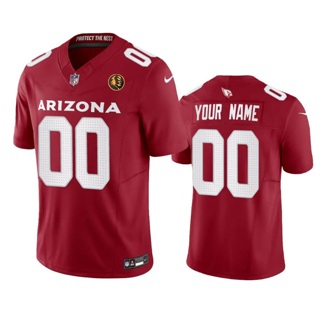 Men's Arizona Cardinals Customized Red 2023 F.U.S.E. With John Madden Patch Vapor Limited Stitched Football Jersey