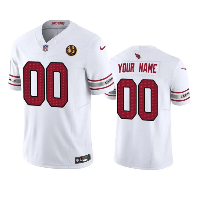 Men's Arizona Cardinals Customized White 2023 F.U.S.E. With John Madden Patch Vapor Limited Stitched Football Jersey