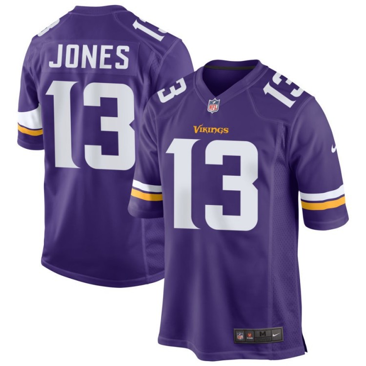 Youth Minnesota Vikings #13 Daniel Jones Team Purple NFL Nike Game Jersey